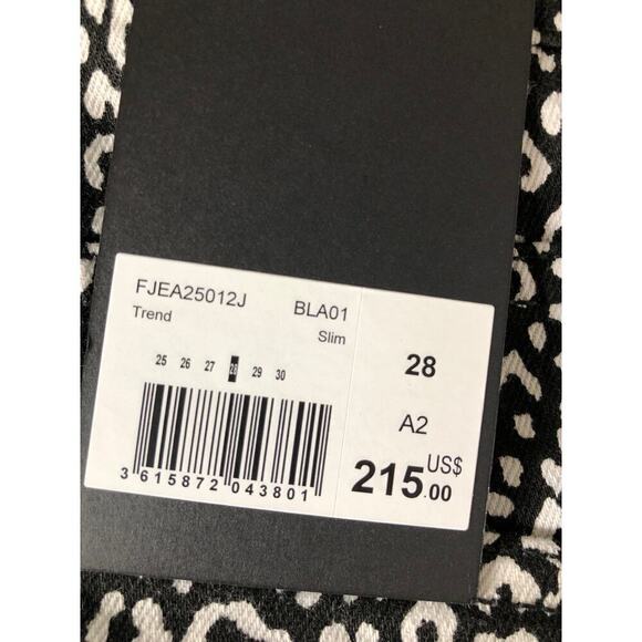 The Kooples Pants Slim Fit Leopard Animal Print Trousers Black & White NWT 28 - Picture 5 of 8